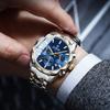 BINBOND Luminous Waterproof Quartz Wristwatch for Men Accurate Luxury Auto Date Chronograph Men's Watch Fashion Durable Reloj