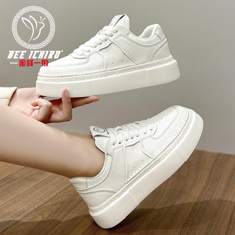 Little white shoes women's spring and summer platform versatile soft baseplate shoes student sports new casual leather shoes high school students