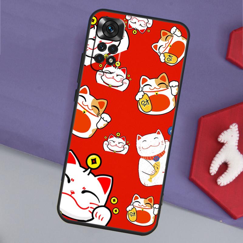 

cute lucky cat Funda For Xiaomi Redmi Note 14 13 12 Pro 11 9 10 9S 10S 11S 12S Redmi 14C 10C 12C 13C Case Redmi Note 10 4G