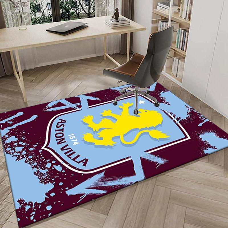 Aston Villa Crest Design Area Rug for Office, Chair Rug, Decorative Carpet Livingroom Mat, Large Size Fan gifts Christmas gifts