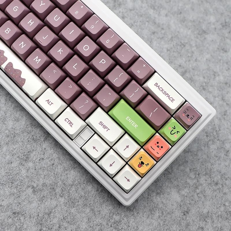 Cute Cartoon Keycaps 9.5mm XDA Height 7U Space  Keycap Set PBT 5-sided Thermal Sublimation Fits Mechanical Keyboard