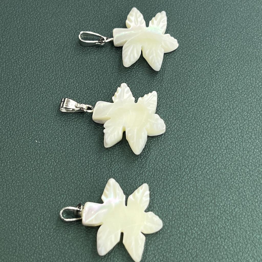 5 st, Naturligt Snäckskal Pärlemor Hänge, Handgjorda Kronbladsformade Berlocker för Smyckestillverkning DIY Halsbandstillbehör, Alla hjärtans dag Partipresenter