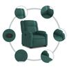 Recliner with Rising Aid Dark Green Fabric