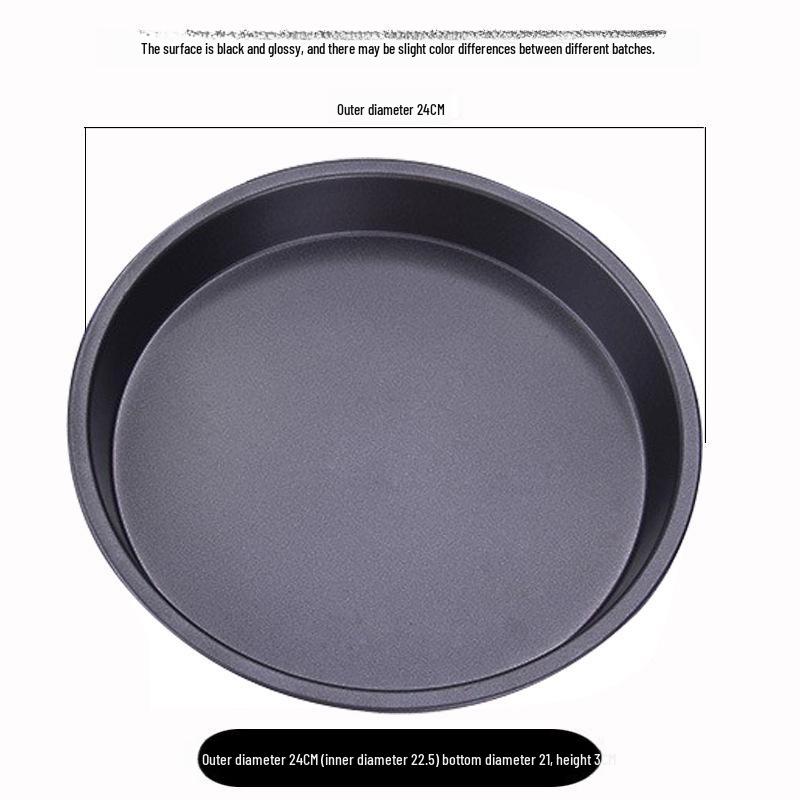 

Non-Stick Black Pizza Pan with Wide Edge - Available in 6 , 7 , 8 , and 10 Sizes for Full House Baking