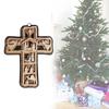 Christmas Multilayer Cross Pendants Decorated Wooden Decorations Party Gifts