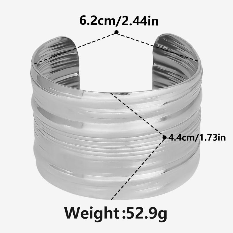 

Minimalism Wide Open Bracelet Bangle Real Gold Plated Indian Jewelry Stainless Steel Bracelet For Women Men Accessories Pulseras adjustable