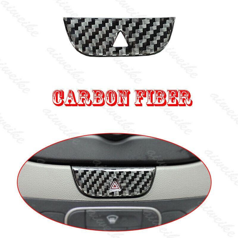 Carbon Fiber Warning Light Switch Cover Trim Fit For Chevrolet Malibu 2016-2024