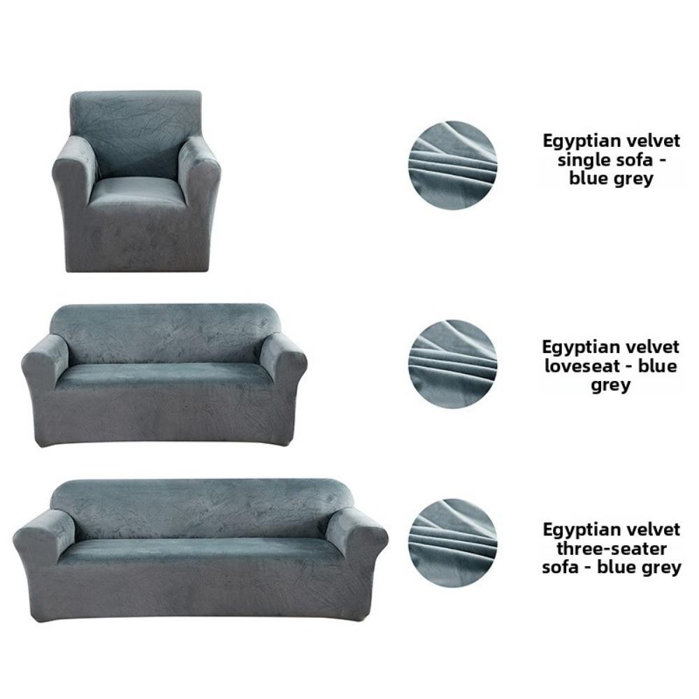 Velvet Sofa Cover Stretch Full Protection Dustproof Elastic Sofa Protector