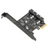 PCIE To USB 3.2 Expansion Card 5Gbps High Speed USB3.2 Front GEN1 Expansion Card Dual Port 19PIN Connector Riser Card