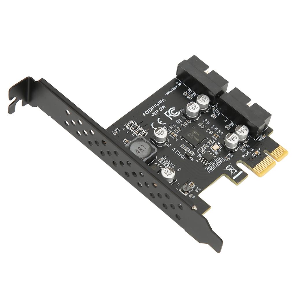 PCIE To USB 3.2 Expansion Card 5Gbps High Speed USB3.2 Front GEN1 Expansion Card Dual Port 19PIN Connector Riser Card