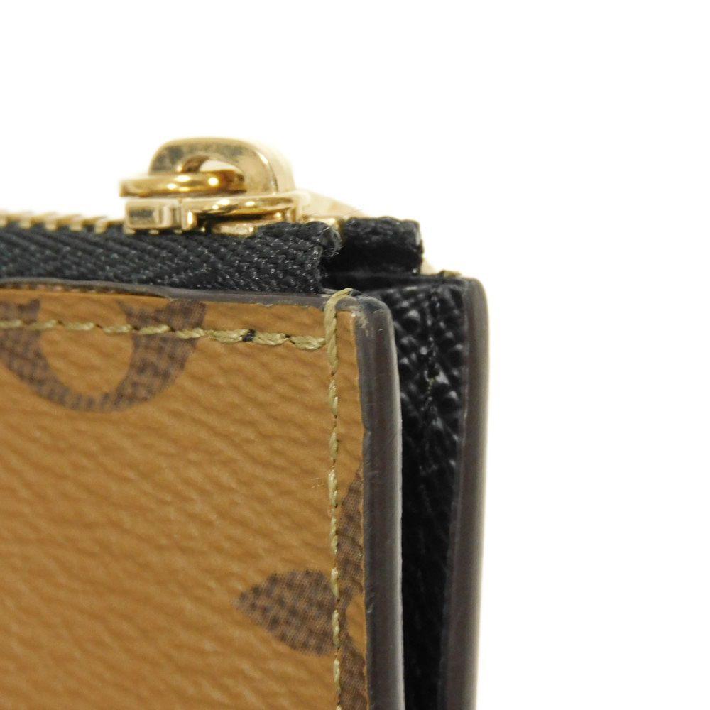 Used 12564 Card Case Porte Carte Romy M81912 7943 Current LV Circle RFID IC Chip Monogram Reverse Brown Unisex from