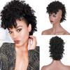 Extension per capelli con clip sintetiche, coda di cavallo Mohawk con frangia, chignon avvolgente, extension per capelli con clip e sei clip