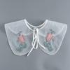 Vintage Ruffle Women Detachable Collar Tie Necklace Detachable Lapel Shirt Fake False Collar Woman Lace Tie Neckwear Nep Kraagie