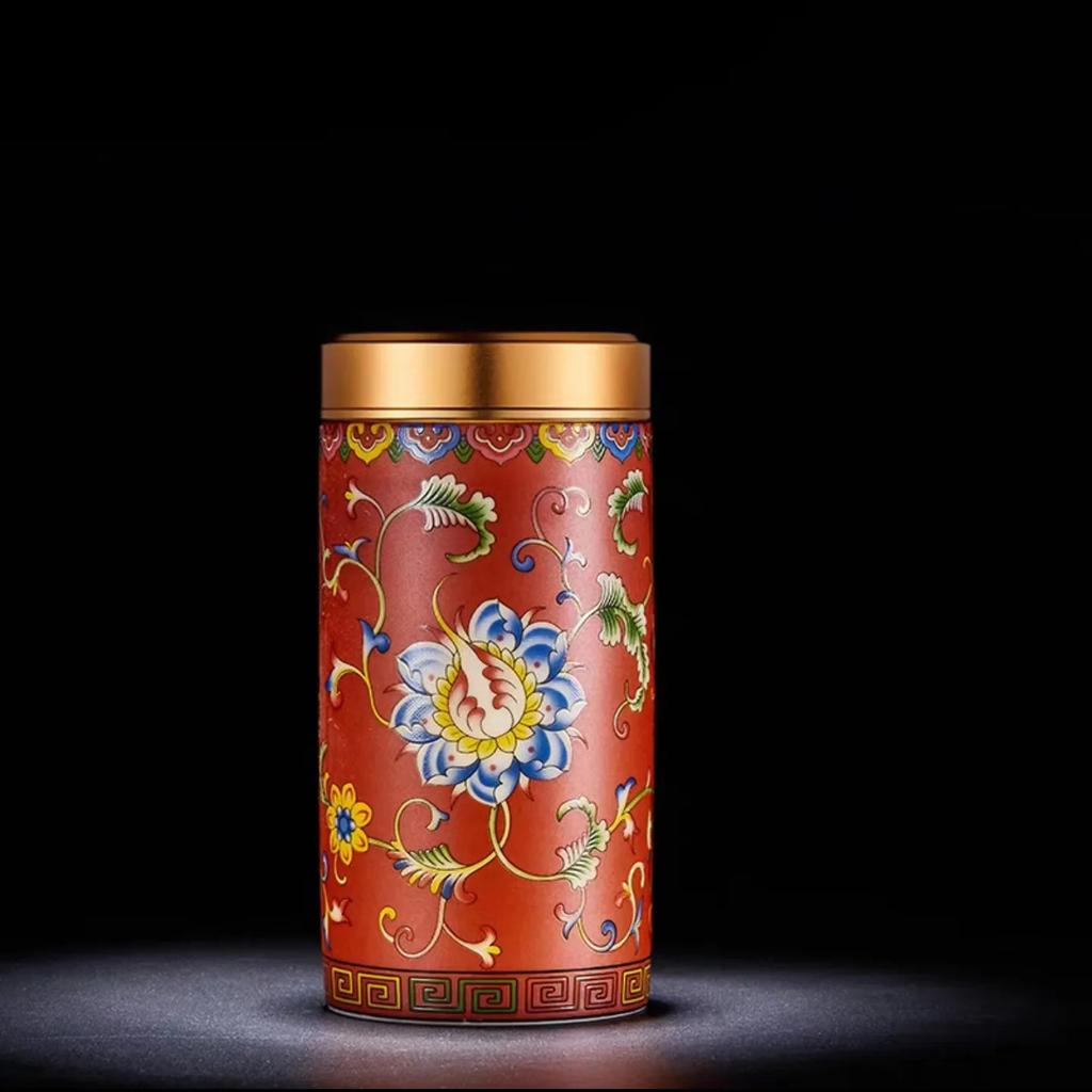 Enamel Color Porcelain Tea Canister Sealed Ceramic General Jar Storage Jars Desk Decoration Tea Cans Candy Pots Tea Caddy