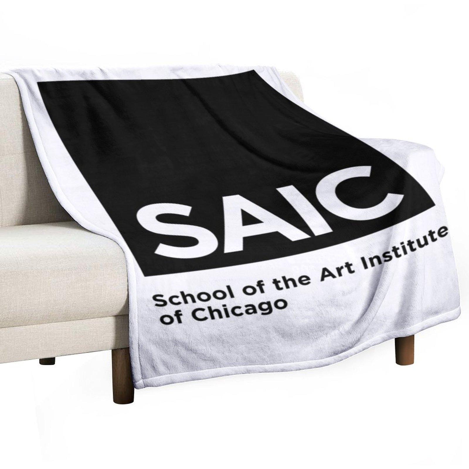 School of the Art Institute of Chicago (SAIC) Throw Blanket Soft Plush Plaid Decorative Sofas Polar Custom Blankets 30x40in