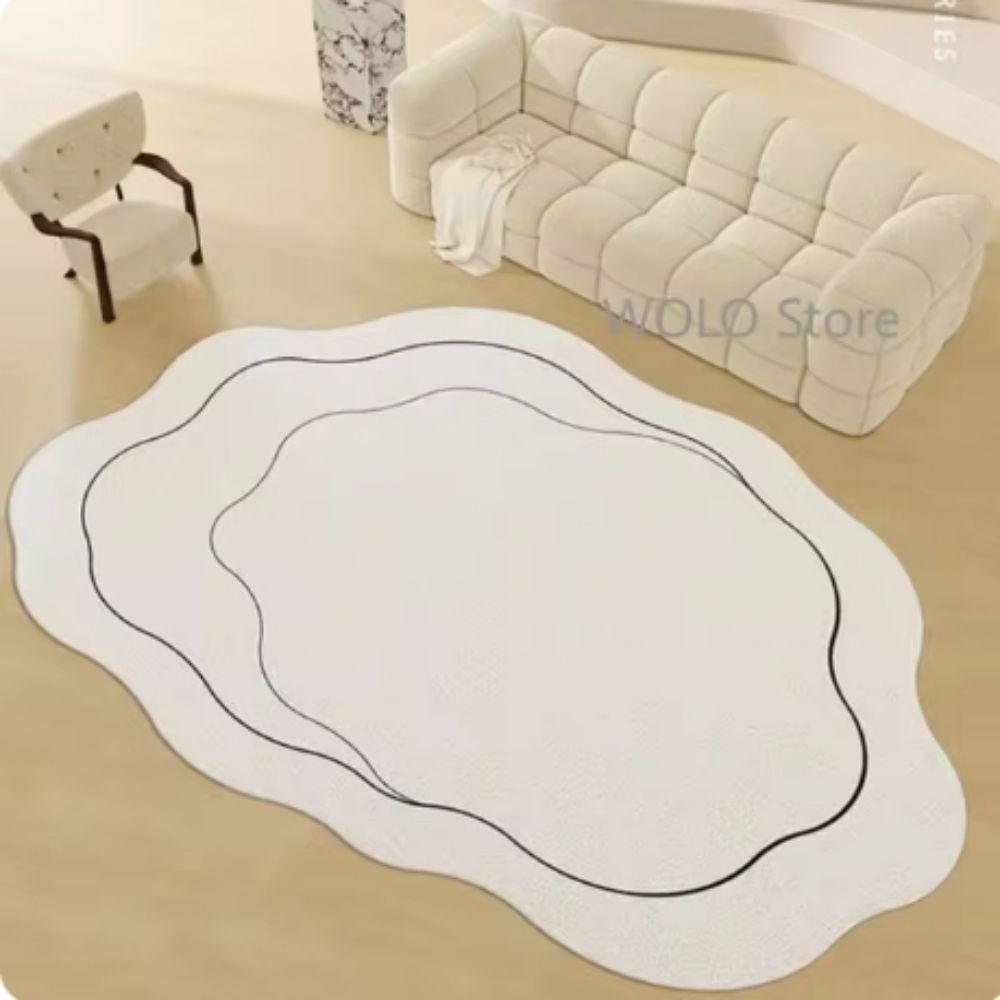 Cream Style Imitation Cashmere Carpet Home Decoration Winter Soft Non-Slip Living Room Bedroom Cloakroom Floor Mat