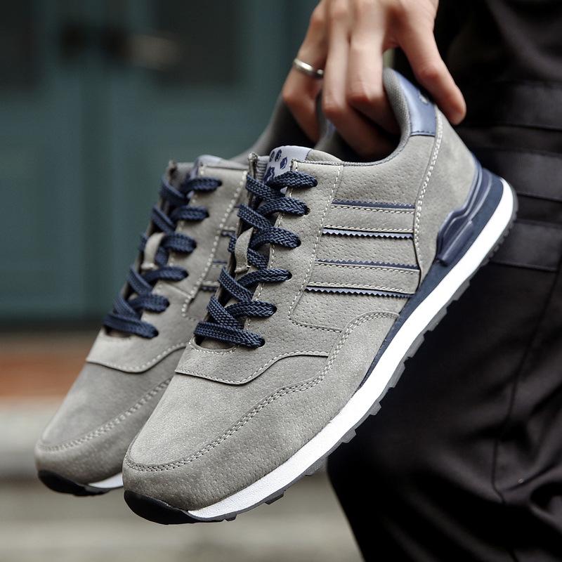 Men's Spring and Fall Comfortable and Breathable Sports Shoes Low-top Plus Size Lace-up Outdoor Balance Travel Shoes
