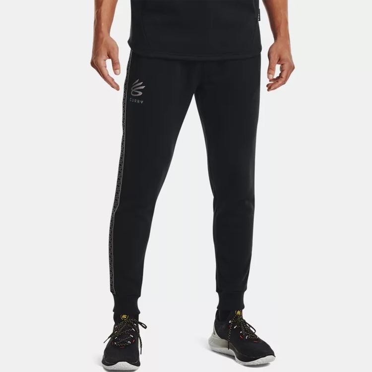 Under Armour Casual Solid Joggers Men Bottoms Black 1366627-001