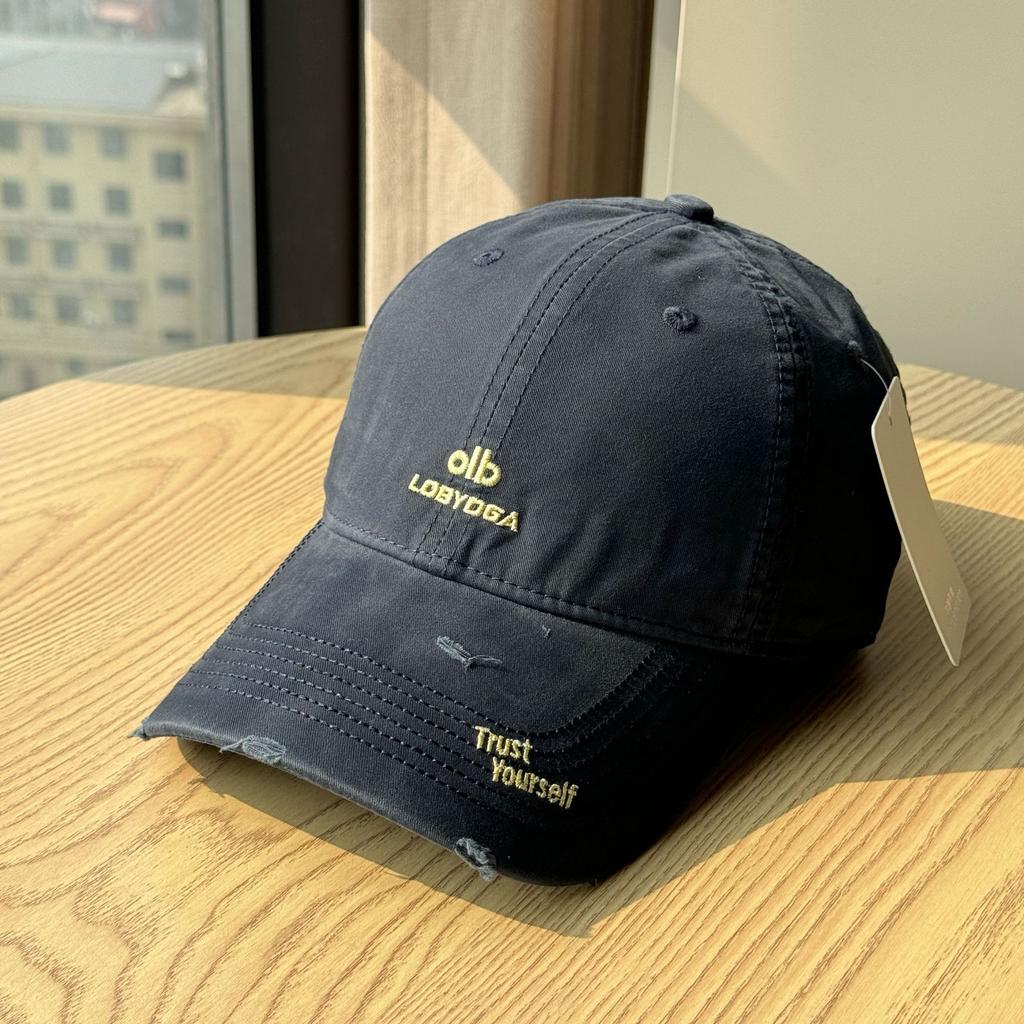 Korean-style Soft-top Simple Trendy Letter Embroidered Baseball Cap for Men and Women, Washed Pure Cotton, Casual and Versatile Duckbill Cap for
