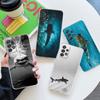 Průhledný obal na telefon s velrybou žralokem pro Samsung Galaxy A56 A57 A37 A55 A54 A36 A35 A26 A25 A16 A17 A07 A52 A34 A73 Kryt