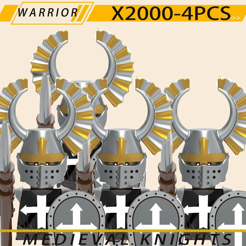 Medieval Military Jerusalem Tripoli Knight Building Blocks Castle Lionheart Hospital Teutonic Soldier Figures Warrior Bricks Toy