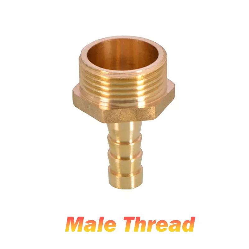 

1pcs Brass 3/8 1/2 BSP Male/Female Thread Fitting Barb Hose Tail End Connector Coupler 6/8/10/12/14/16/19/25mm 6mm Barb&1I2