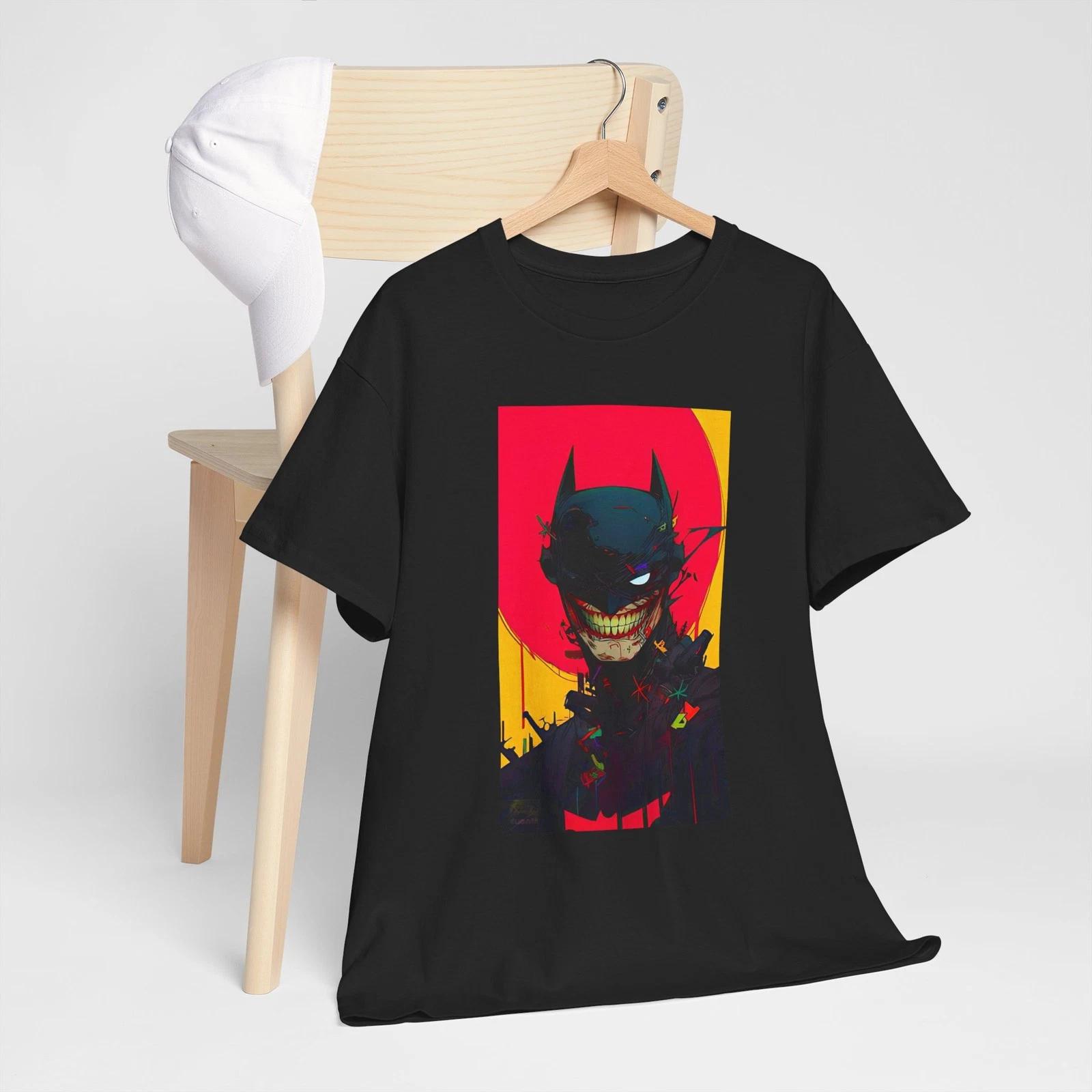 Graphic Tee with Bold Batman Design, Unisex Shirt, Superhero Apparel, [...] M