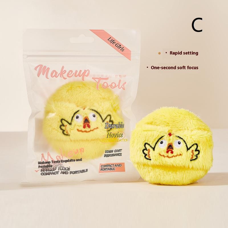 

Флокированная пуховка для рассыпчатой пудры, мягкая и приятная для кожи, идеальный инструмент для нанесения пудры, толстая большая пуховка