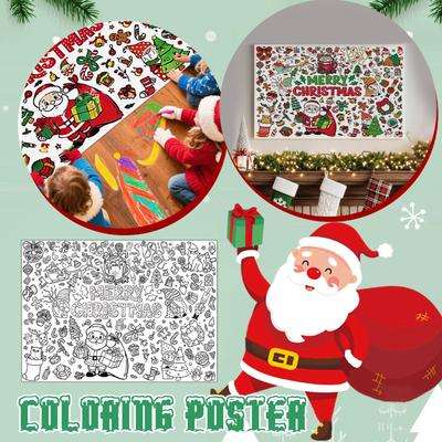 43×31 Calowy Świąteczny Plakat do Kolorowania DIY Papierowy Obrus na Stół do Bazgrania na Dziecięce Przyjęcie