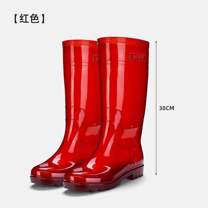 Tall tube brown rain shoes without mesh quick-drying work rubber shoes long tube non-slip rain boots outdoor water boots thickened water shoes men