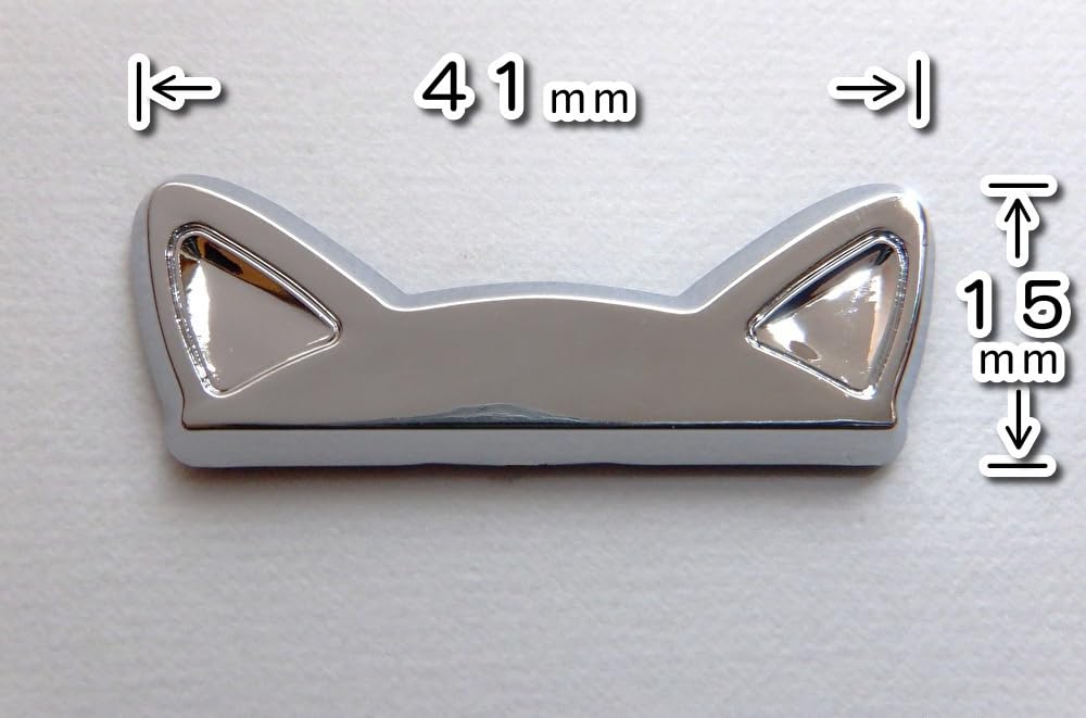 L-hotse Cat Ear 3D Plated Emblem Car Sticker
