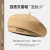 Autumn atmosphere Maillard~ Brown suede flat-topped newsboy hat for women's autumn and winter retro British octagonal beret