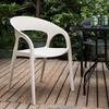 Modern Rattan-Style Stackable Outdoor Chair for Home, Balcony, or Courtyard Use