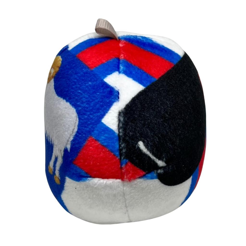 Mehagurumi Polandball Plush Toy from the Danish Faroe Islands