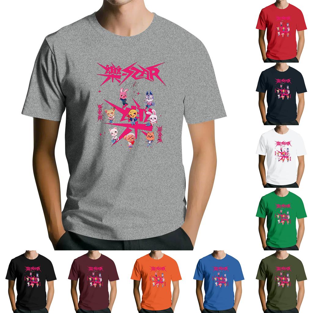 Men's Popular T-shirt Printed Round Neck Short Sleeve T-shirt