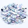 200Pcs Acrylic Eye Shape  Gems Glue On Diamond Stone Flatback