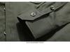 Men's Military-Style Business Casual Long Sleeve Shirt for Spring & Autumn Teens