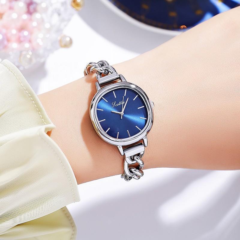 Fashion Simple Temperament Women'S Watch Square Personalized Watch Women'S Alloy Chain Strap Light Luxury Niche Women