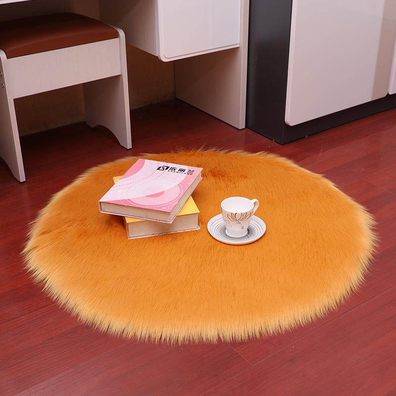 Plush Round Imitation Wool Carpet Floor Mats Foot Mats Household Indoor Full Floor Decorative Carpet