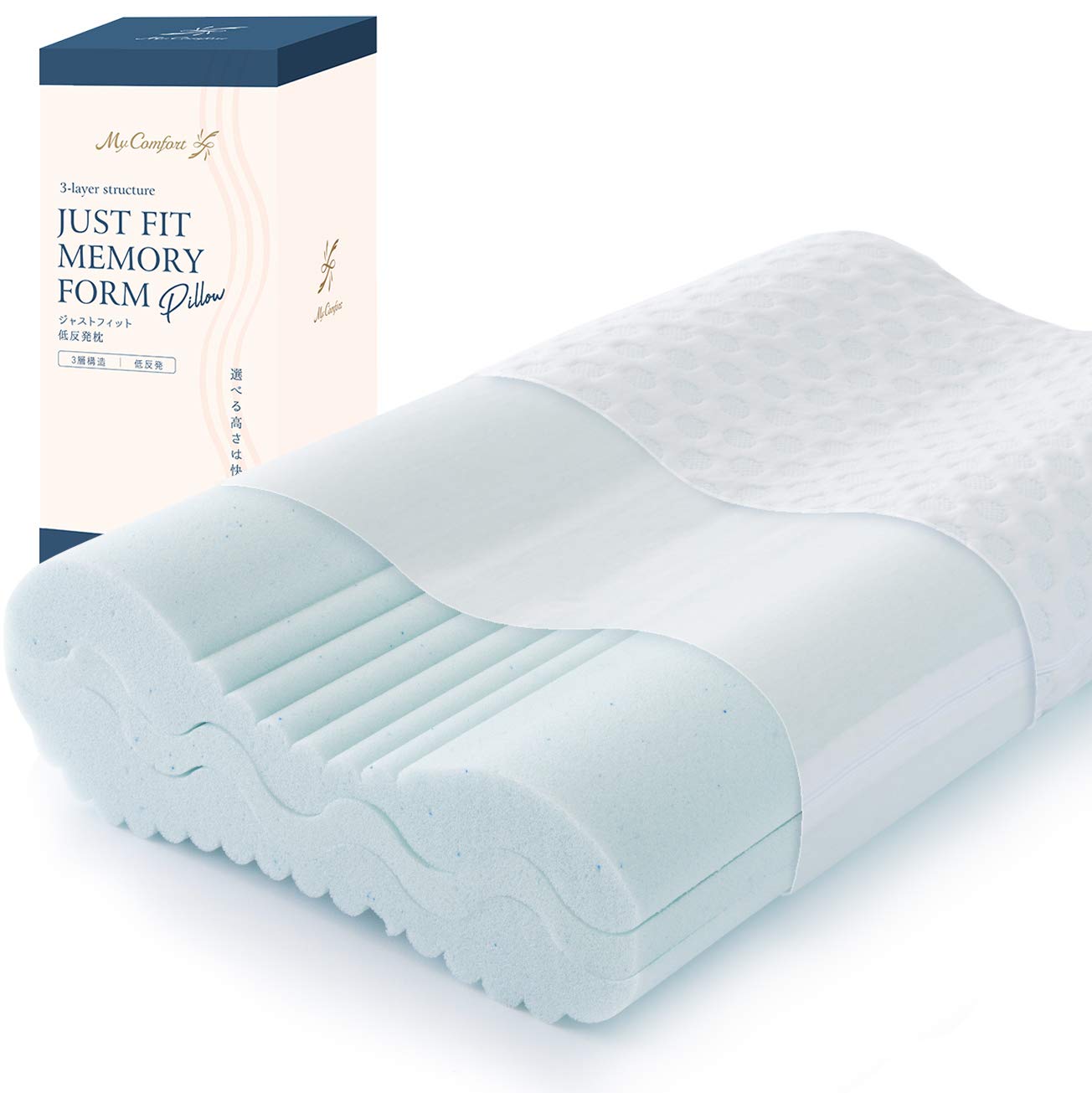 

MyComfort Memory Foam Pillow, Adjustable Height, Perfect Fit for a Comfortable Sleep (1 Pillow)