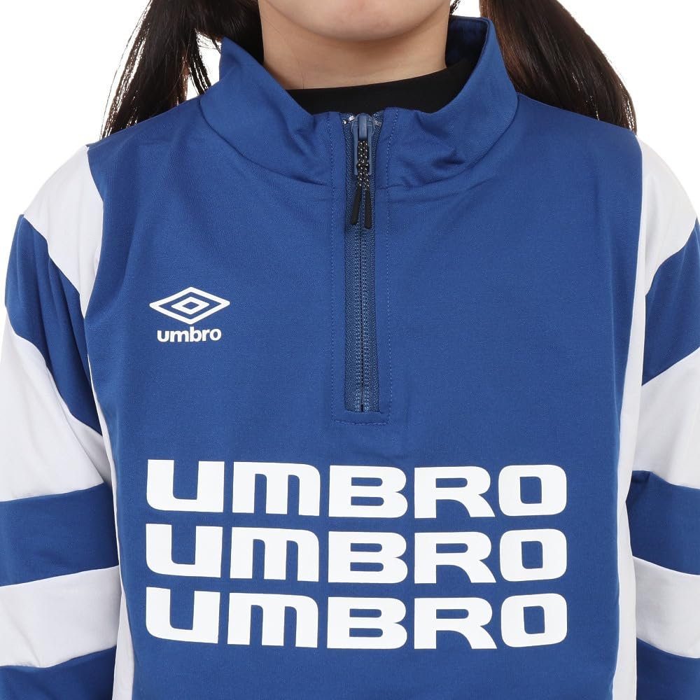 Umbro THE THIRD para Juniors y MCNV 140 Top de Calentamiento, Cortavientos, Absorbe el Sudor, Elástico, Media Cremallera, Niños,