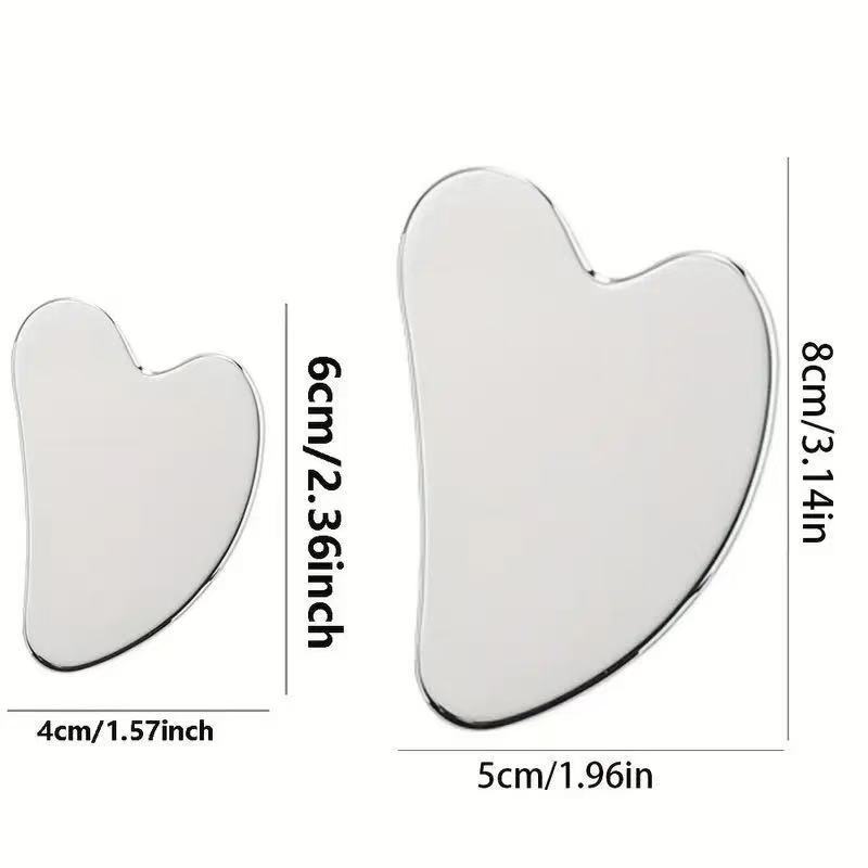 1PC Stainless Steel Gua Sha Board Facial Massager - Cooling Eye and Face Tool for Firming Jawline and Relaxation Accessories