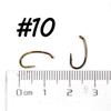 Premium 25pcs Egg Caddis Offset Fly Tying Hook 2X Strong Sharp Nymph Hooks Fly Fishing Hook Size #10 12 14 16 18 Bronzed