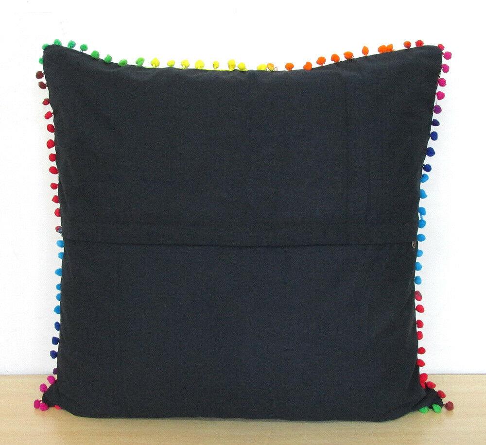 Black Gold Cotton Cushion Cover, Handmade Pillow Cases, Waist Rest Cushion, Sofa Cushion Cover, Pillow Shams, Decorative Cushion Cover