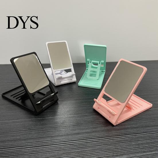 Phone Rack Stand Angle Adjustable with Mirror Stable Support Foldable Mobile Bracket Tablet Holder Lazy Desktop Accessories