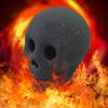Ceramic Fire Pit Skull Halloween Festive Supplies Fireplace Burn Skeleton Party Ornament Scene Layout for Haunted House Desktop