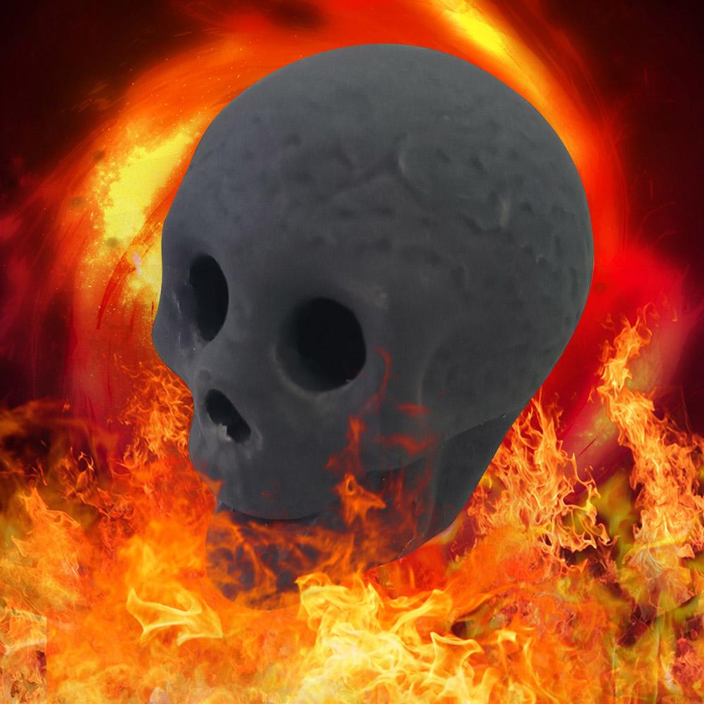 Ceramic Fire Pit Skull Halloween Festive Supplies Fireplace Burn Skeleton Party Ornament Scene Layout for Haunted House Desktop