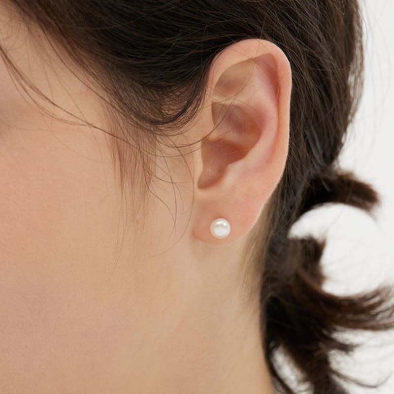 

hyeres-lor H Edition Silver (Y) Lovely Freshwater Pearl Earrings 6mm HL6E53601Y9XXX single type