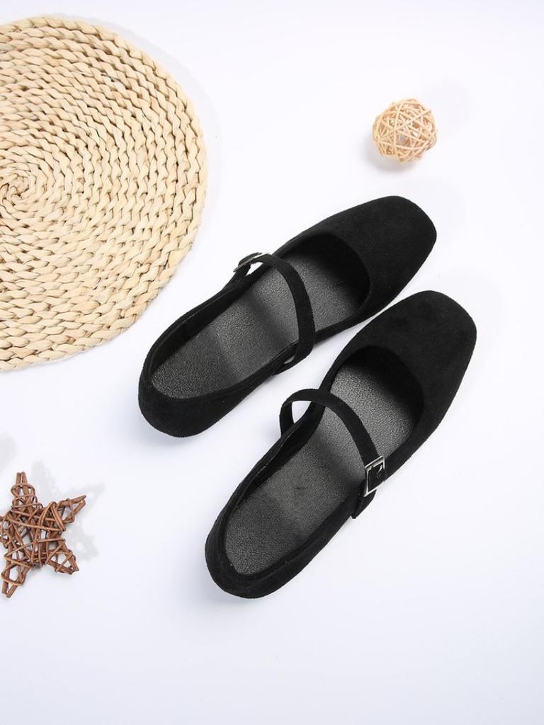 Mode Übergröße 35-43 Schuhe für Damen Herbst Frühling Mode Ballerinas Schwarze Schuhe Bequem Weich Eckige Zehenpartie Zapatos De Mujer Sneaker