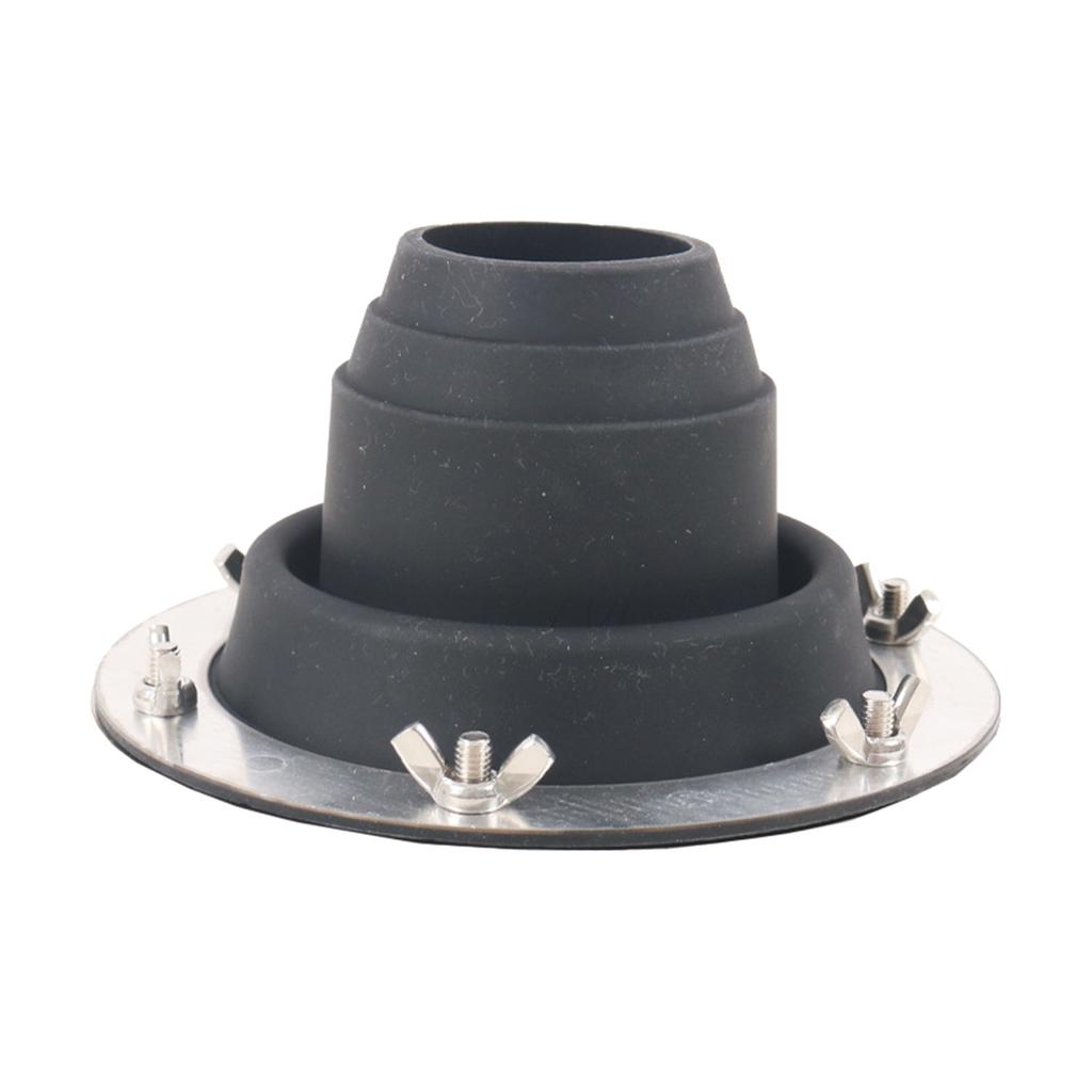 Fire Resistant Silicone Stove Jack with Stainless Steel Rings For Tent Chimney Pipe Vent Fire Resistant Round Hole Base